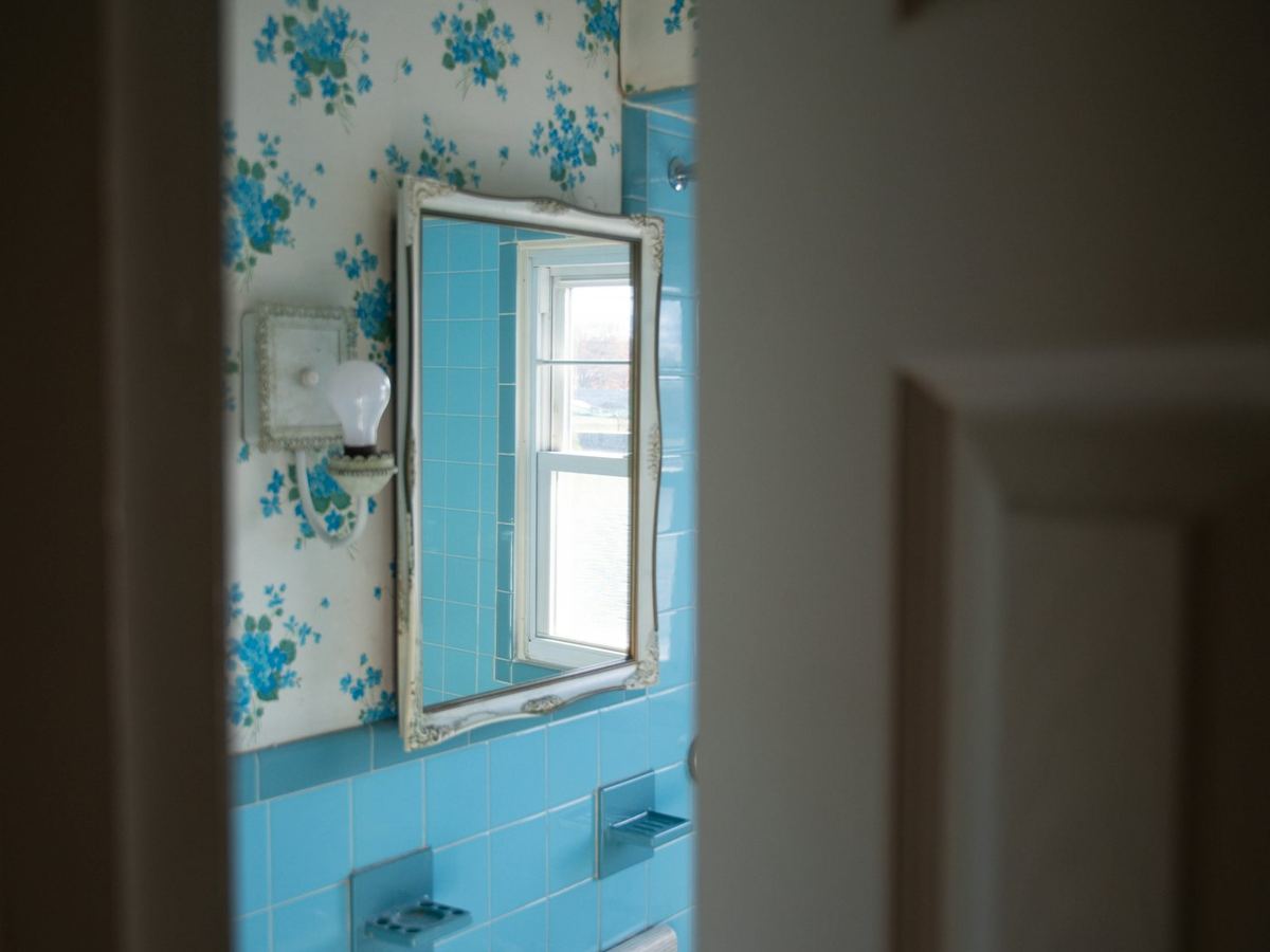 Dated Tile Replacement in Helena, AL, the bathroom before the renovation